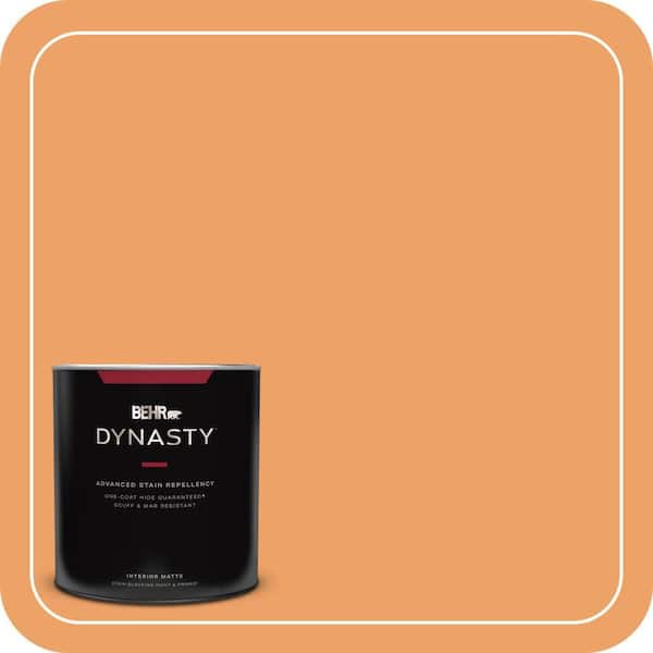 BEHR DYNASTY 1 qt. #270D-5 Adventure Orange Matte Interior Stain-Blocking Paint and Primer