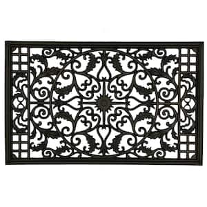 15 in. x 24 in. Rectangular Black Cast Aluminum Fence and Gate Panel (6-Pack)