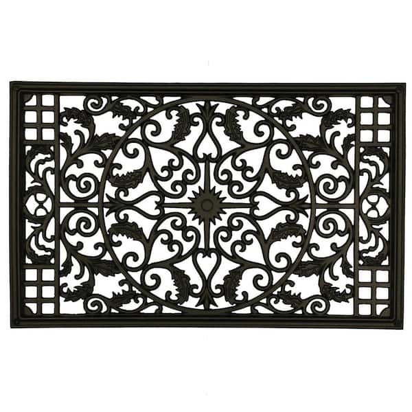 NUVO IRON 15 in. x 24 in. Rectangular Black Cast Aluminum Fence and Gate Panel (6-Pack)