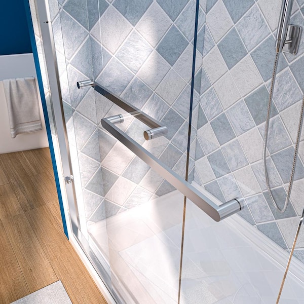 TOOLKISS 56 in. - 60 in. W x 72 in. H Sliding Framed Shower Door