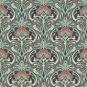 Donovan Moss Nouveau Floral Peelable Roll (Covers 56.4 sq. ft.)
