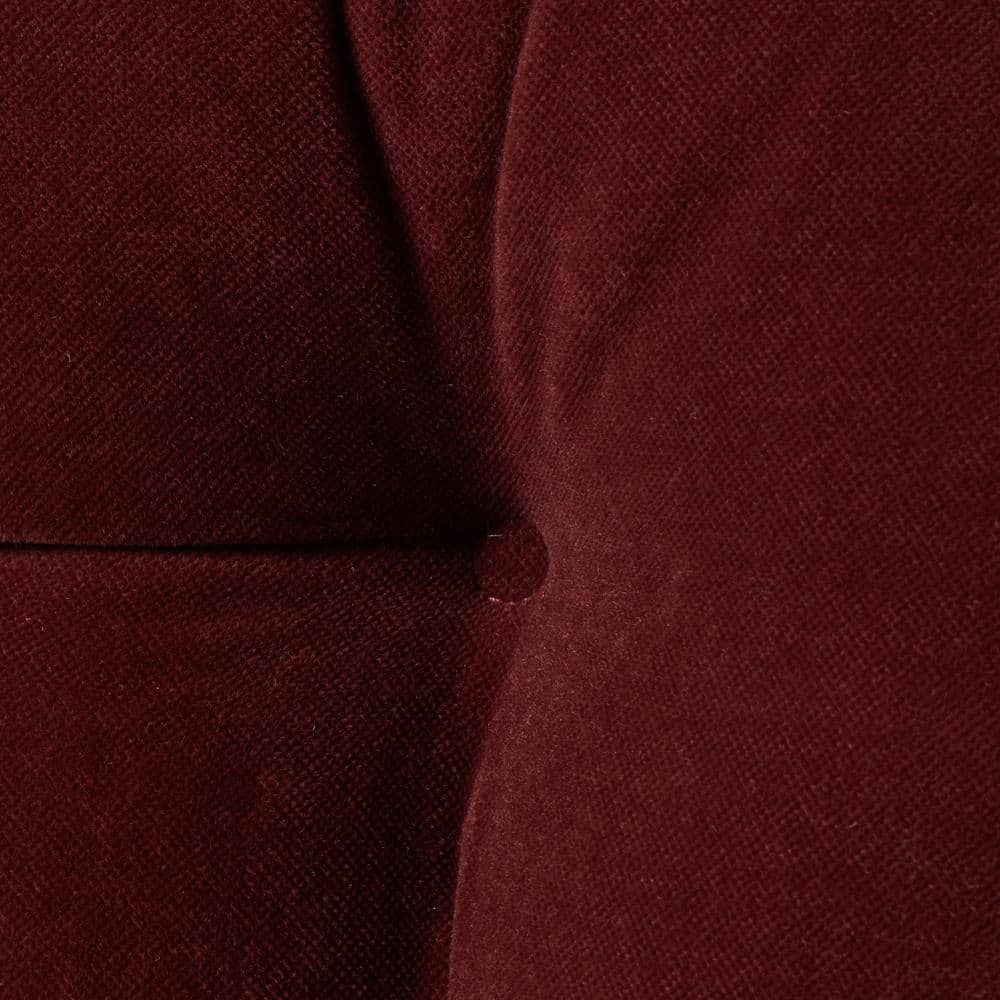 Burgundy Microfiber 2-Piece Rocking Chair Cushion Set