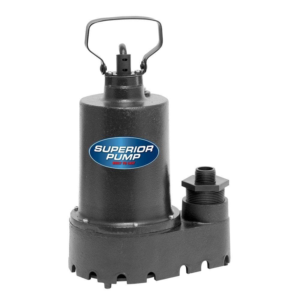 Superior Pump 1/2 HP Submersible Cast Iron Sump Pump, 3,300 GPH, 92541 at  Tractor Supply Co.