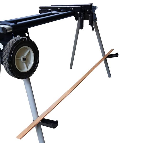 Details about   POWERTEC Deluxe Miter Saw Stand 110-Volt Foldable Adjustable Wheels Legs Steel 