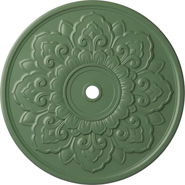 Ekena Millwork 1-3/4" x 50-1/8" x 50-1/8" Polyurethane Lorry Ceiling, Hand-Painted Athenian Green