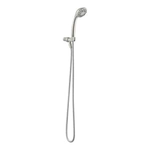 1-Spray 3.3 in. Single Wall Mount Handheld Shower Head 1.8 GPM in Brushed Nickel