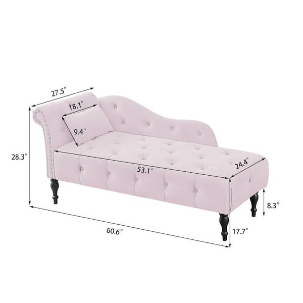 Light pink chaise discount lounge