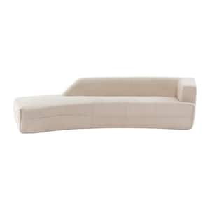 109.4 in. W Modern Square Arm Fabric Curved 3-Seater Sectional Sofa in Beige