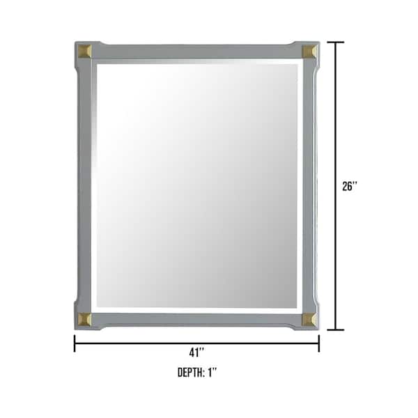 Acme Furniture Marchesa Cabinet Gold and Pearl Gray Acme Furniture Marchesa Cabinet Gold and Pearl Gray