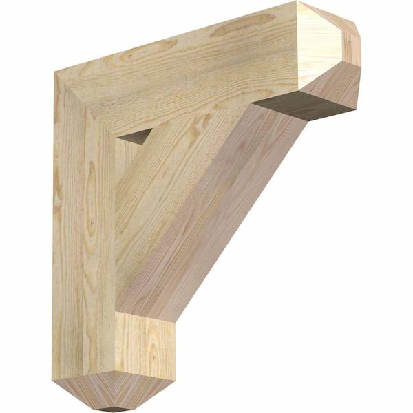Ekena Millwork 6 in. x 24 in. x 24 in. Douglas Fir Traditional Craftsman Rough Sawn Bracket