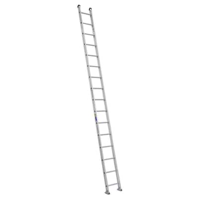 16 ft. Aluminum Round Rung Straight Ladder with 375 lb. Load Capacity Type IAA Duty Rating