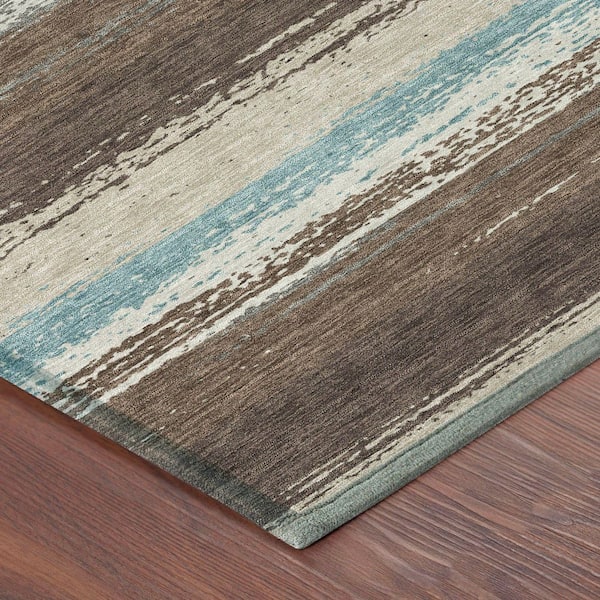 Chantille Machine Washable Indoor/Outdoor Abstract ACN2707 Brown 2 ft. x 3 ft. Accent Rug