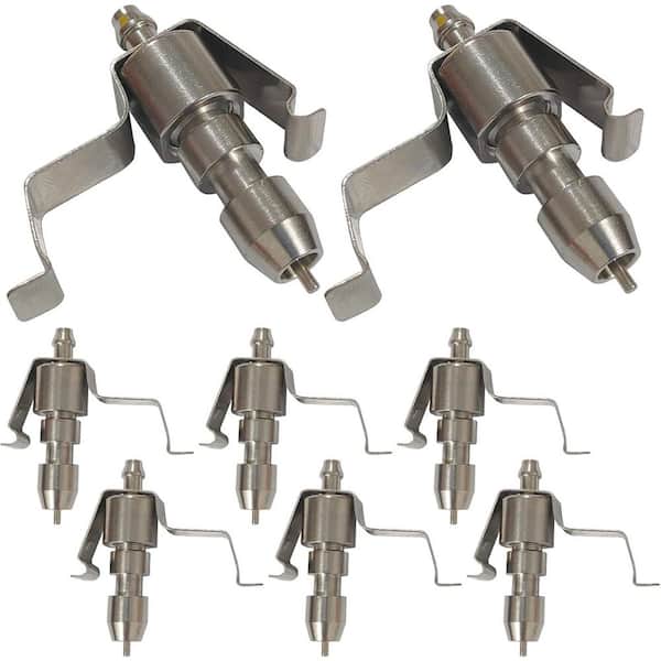 N/A 8pcs Stainless Steel Rabbit Watering Nipples with Cage Clips Automatic Water Dispenser for Small Animals