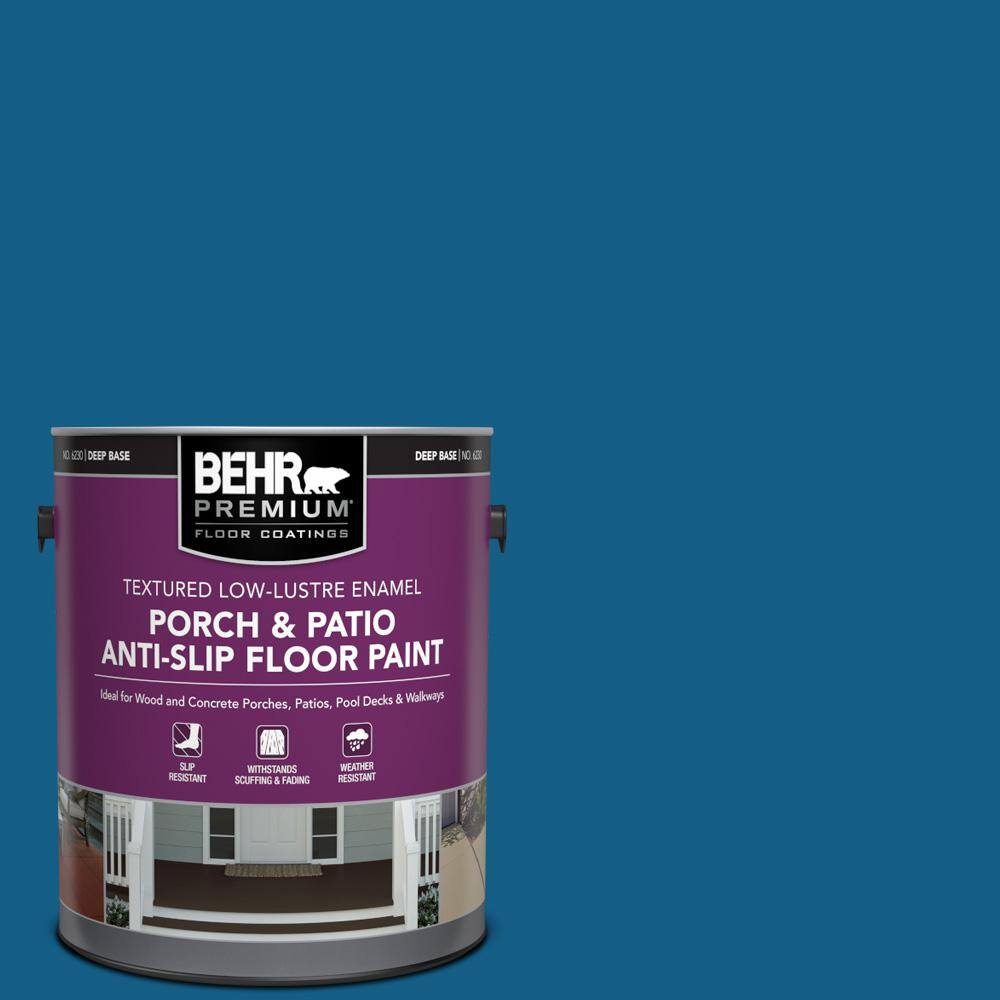 1 gal. #S-H-550 Sapphire Sparkle Textured Low-Lustre Enamel Interior/Exterior Porch and Patio Anti-Slip Floor Paint price history on PriceWatchPro