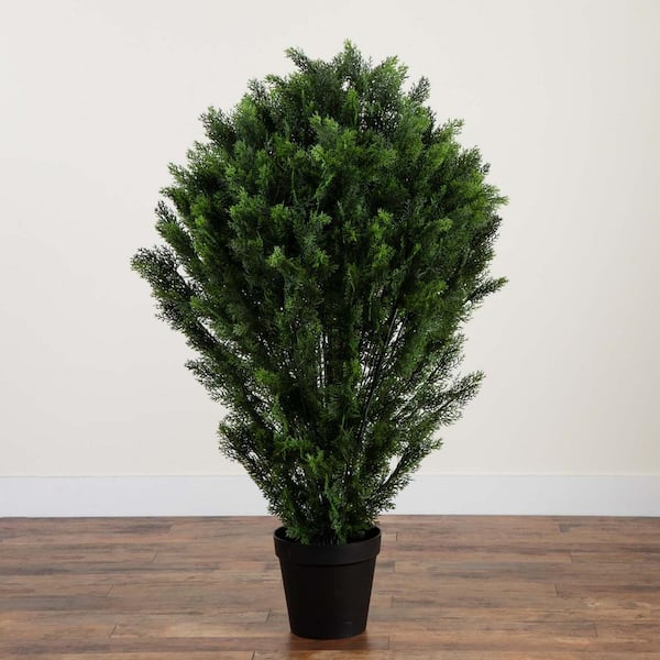 Nearly Natural 5 ft. Artificial Green Cedar Bush UV Resistant