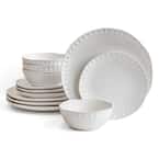 12-Piece White Dinnerware Set (Service for 4)
