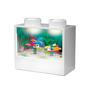 Classic 1x2 Brick Multi-Color Changing LED Lighted Display Aquarium Night Light with Fish Building Toy