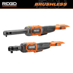 18V Brushless Cordless 2-Tool Combo Kit with 1/4 in. Extended Reach Ratchet and 3/8 in. Ratchet (Tools Only)