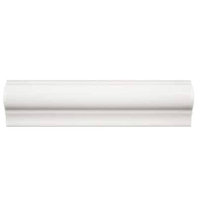 Antigua Moldura Blanco 2 in. x 8 in. Glossy Ceramic Wall Tile Trim