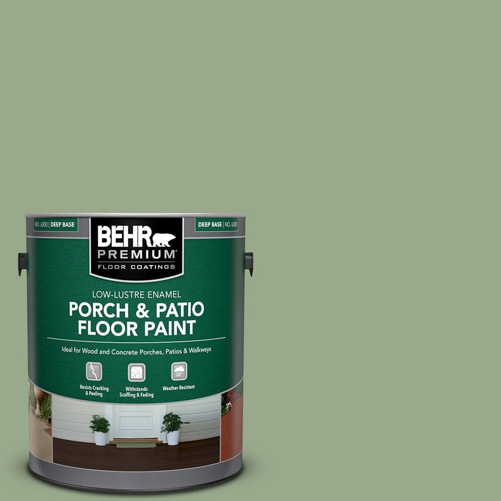 BEHR PREMIUM 1 gal. PPU1105 Pesto Green LowLustre Enamel Interior