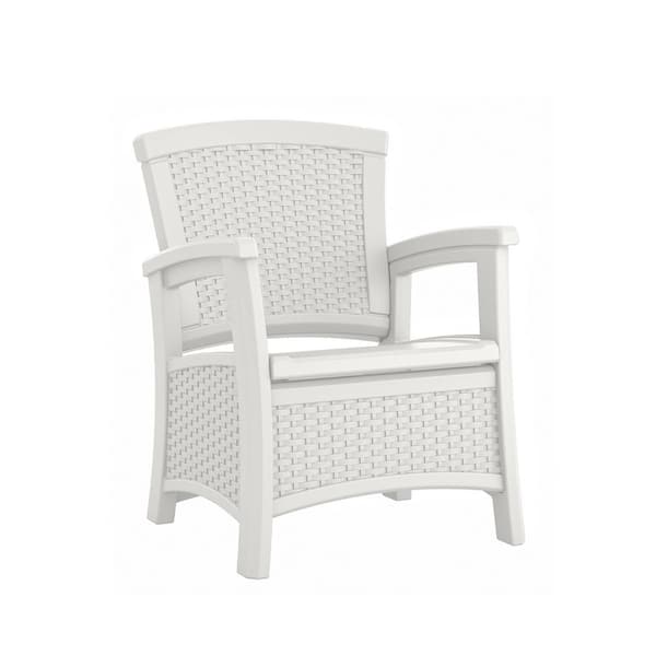 Elements Ice Cube Plastic Outdoor Lounge Chair with Storage