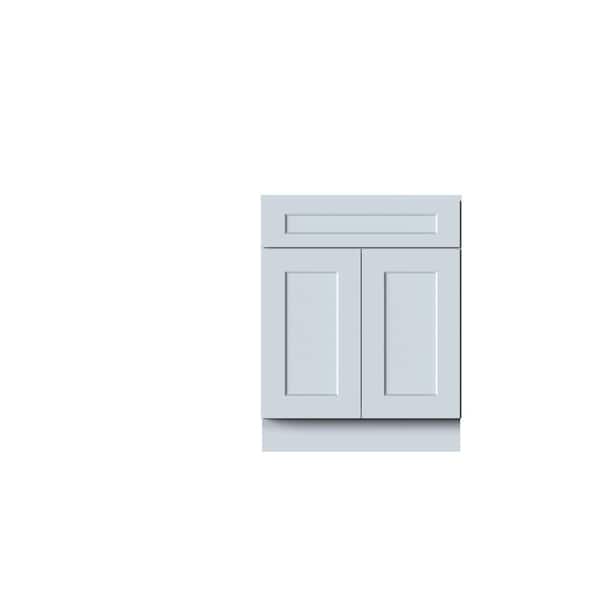 27 in. W x 24 in. D x 34. 5 in. H Plywood Ready to Assemble Floor Base Kitchen Cabinet in Dove Gray Full Overlay Design