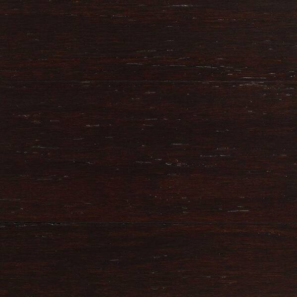 Unbranded Take Home Sample - Strand Woven Warm Espresso Solid Bamboo Flooring - 5 in. x 7 in.