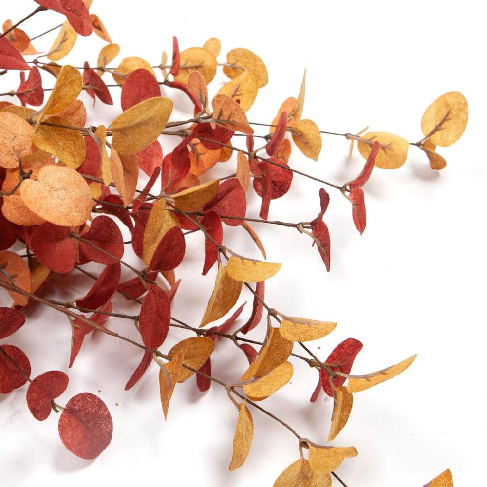 27.5" Fall Eucalyptus Stems with Non-Woven Fabric Leaves