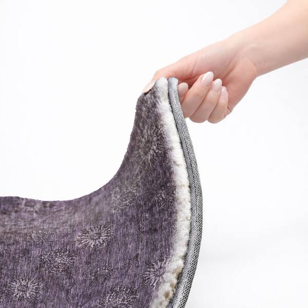 Dream Shag Premium Machine Washable Abstract ADS788 Eggplant 3 ft. x 4 ft. Area Rug