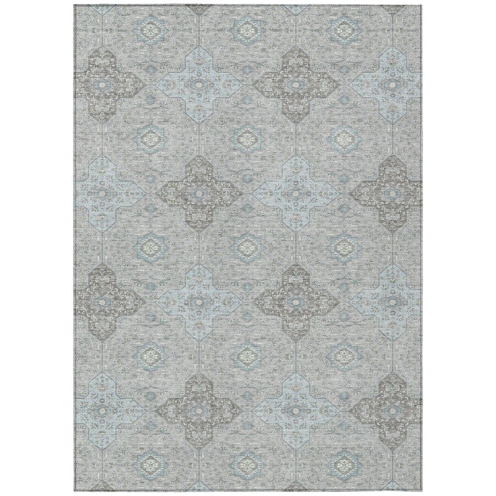 Chantille Machine Washable Indoor/Outdoor Abstract ACN2566 Silver 3 ft. x 4 ft. Area Rug price history on PriceWatchPro
