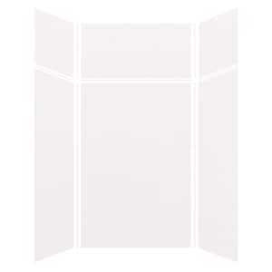 Expressions 48 in. x 48 in. x 96 in. 4-Piece Easy Up Adhesive Alcove Shower Wall Surround in White