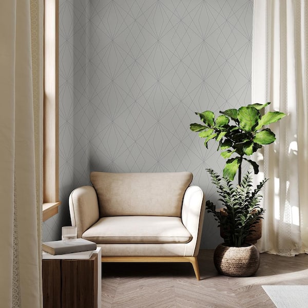 Transform Trellis White Peel and Stick Wallpaper