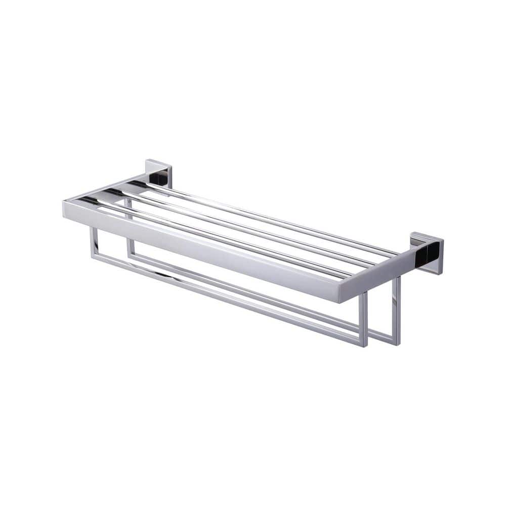 24 in. Stainless Steel Wall Mounted Double Towel Bar in Polished Chrome price history on PriceWatchPro