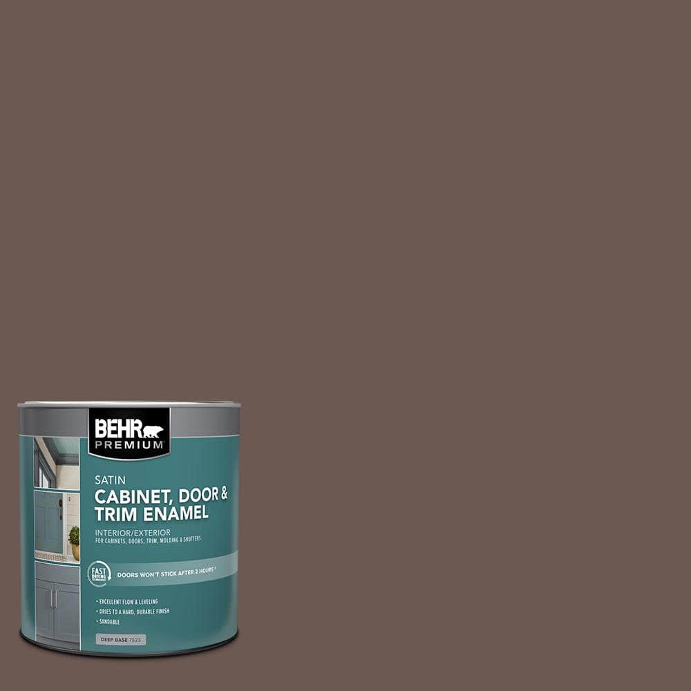 BEHR PREMIUM 1 qt. #N180-7 Oiled Teak Satin Enamel Interior
