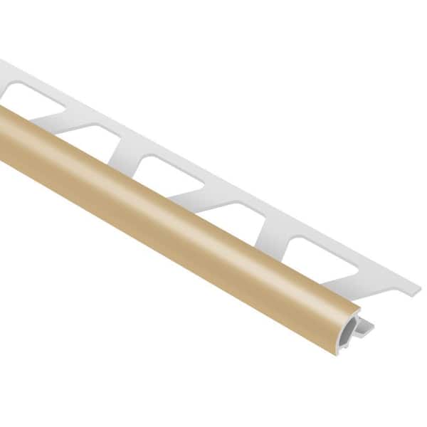 Schluter Rondec Light Beige 1/4 in. x 8 ft. 2-1/2 in. PVC Bullnose Tile Edging Trim