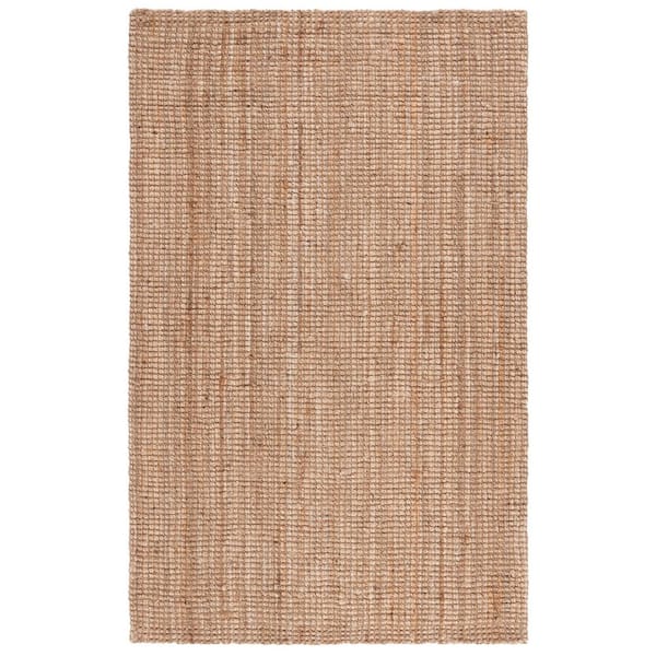 Natural Fiber Natural 5 ft. x 7 ft. Woven Border Area Rug