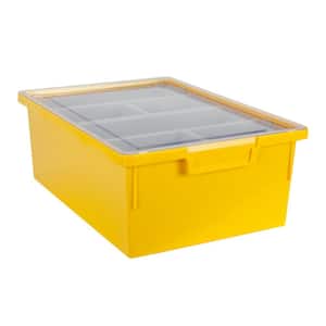 Bin/ Tote/ Tray Divider Kit - Double Depth 6" Bin in Primary Yellow - 3 pack