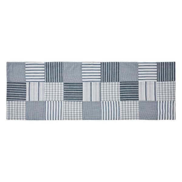 Sawyer Mill 12 in. W x 36 in. L Blue Quilted Patchwork Cotton Table Runner