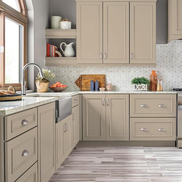 1 gal. #PFC-27 Light Rattan Satin Enamel Interior/Exterior Cabinet, Door & Trim Paint