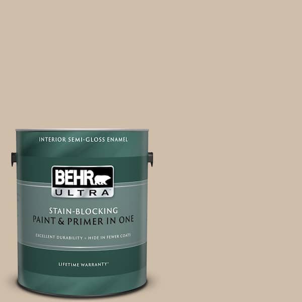 BEHR ULTRA 1 gal. #UL170-7 Cabo Semi-Gloss Enamel Interior Paint and Primer in One