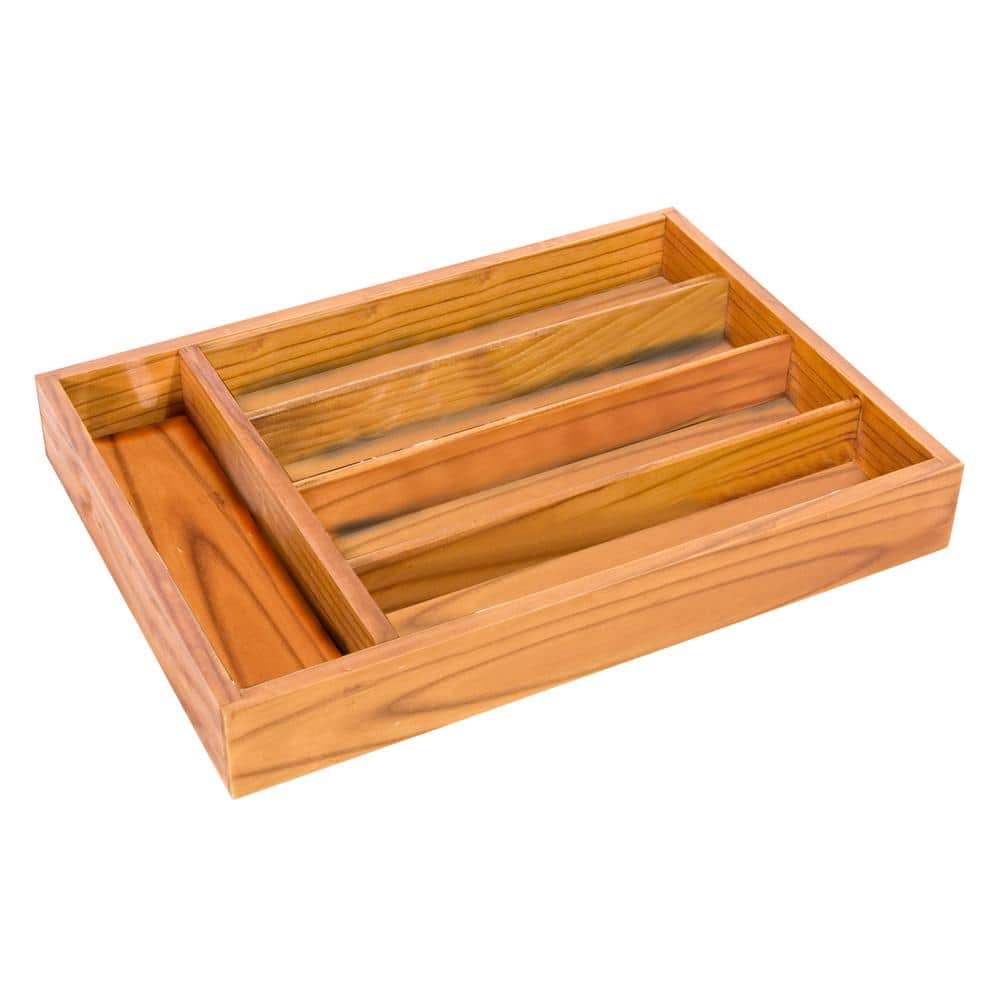 Home Basics CT01129 Pine Cutlery Tray for sale online 