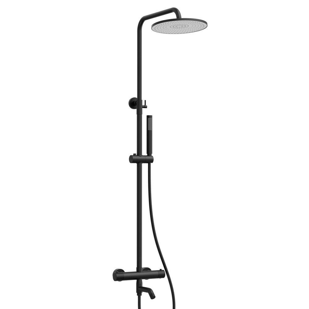 10 in. Round 3-Spray Wall Bar Shower Kit with Fixed Head and Multifunctional Handheld in Brushed Nickel (Valve Included) price history on PriceWatchPro