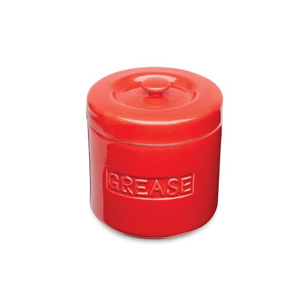 Bacon Grease Container With Fine Strainer Lid Farmhouse Kitchen