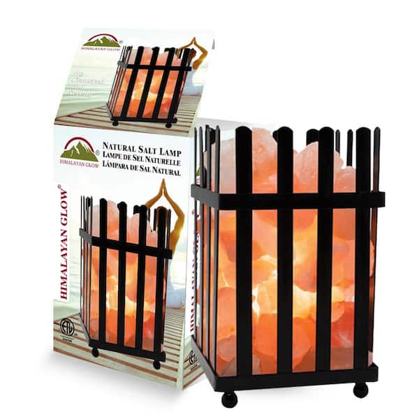 Himalayan Glow 7.9 in. Ionic Crystal Natural Salt Picket Fence Lamp 7-8 lbs.