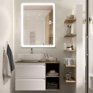 36 in. x 28 in. Modern Rectangular Frameless LED Light Bathroom Vanity Mirror Wall-Mounted