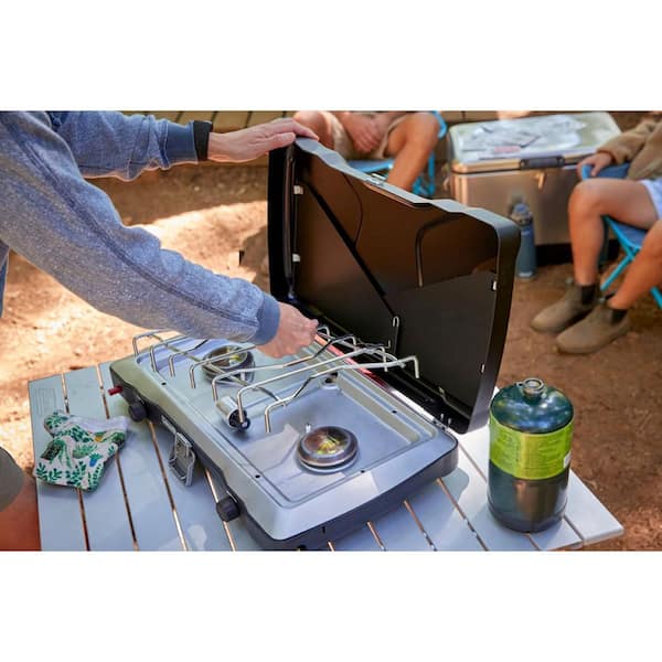 Coleman Triton 2-Burner Propane Gas Camping Stove 2157318 - The