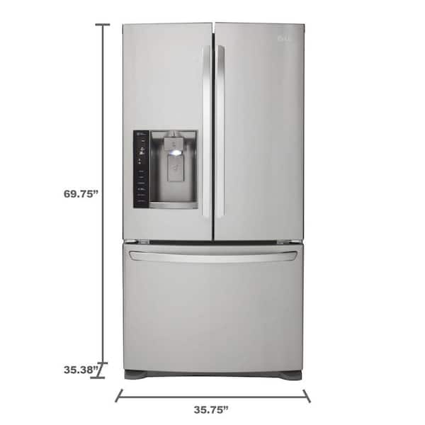 LG 26.8 cu. ft. French Door Refrigerator in Stainless Steel with