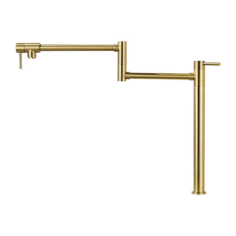 VEVETTA Deck Mounted Pot Filler with Double Handle in Gold VE
