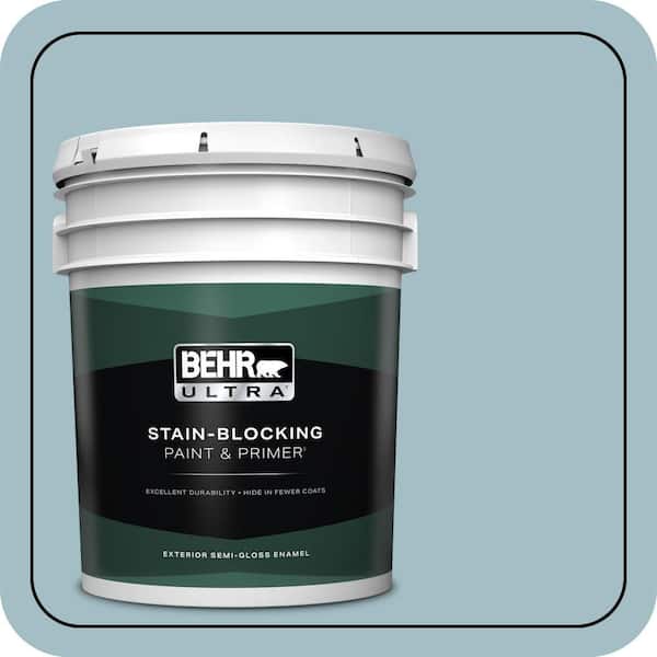 BEHR ULTRA 5 gal. #PPU13-11 Clear Vista Semi-Gloss Enamel Exterior Paint & Primer