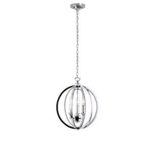 Karland 3-Light Polished Chrome Chandelier with No Shades